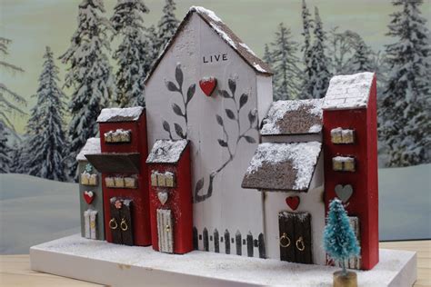 unique christmas village houses